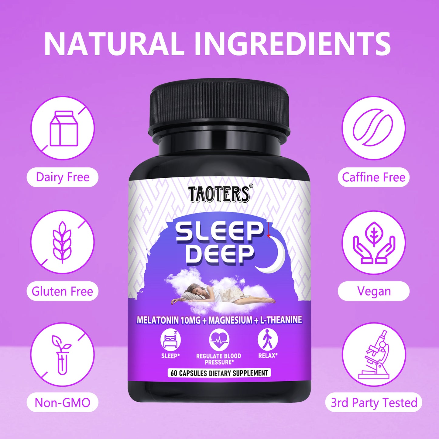 Deep Sleep Formula with Melatonin, Magnesium & L-Theanine