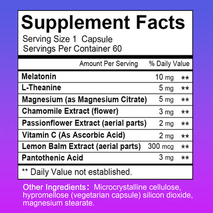 Deep Sleep Formula with Melatonin, Magnesium & L-Theanine