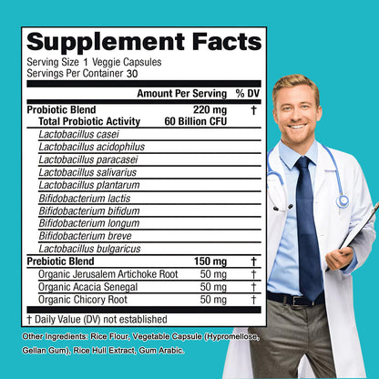 TAOTERS Probiotic 60 Billion CFU – Advanced Gut Health & Digestive Support Formula
