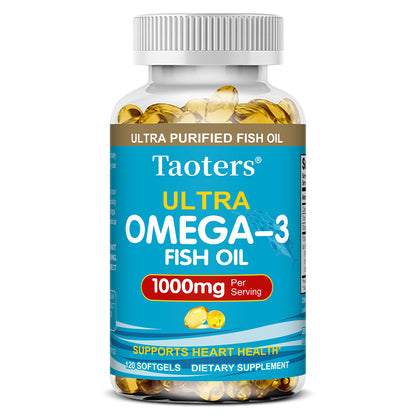 Taoters® Ultra Omega-3 Fish Oil Softgels with High EPA & DHA for Heart & Overall Health