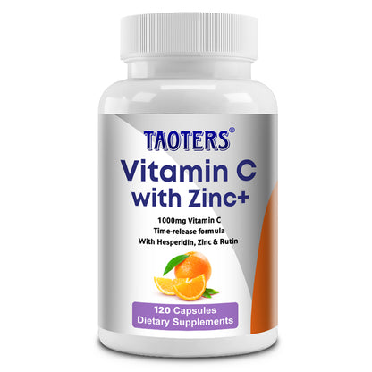 Taoters® Time-Release Vitamin C with Zinc Capsules for Immune & Overall Health