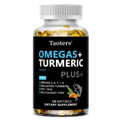 Taoters® Omegas + Turmeric Plus Softgels