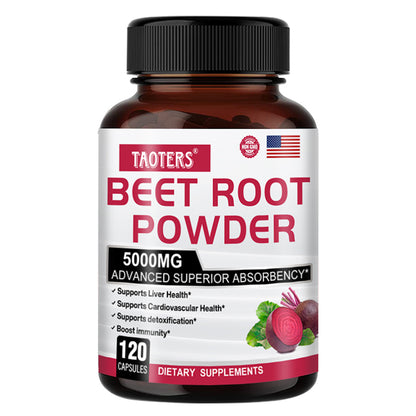 Taoters® Organic Beet Root Powder Capsules for Blood Flow & Cardiovascular Health
