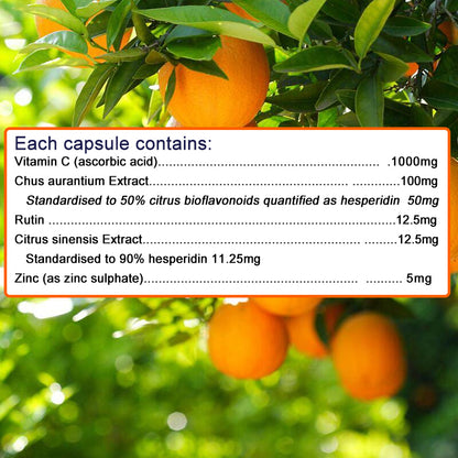 Taoters® Time-Release Vitamin C with Zinc Capsules for Immune & Overall Health