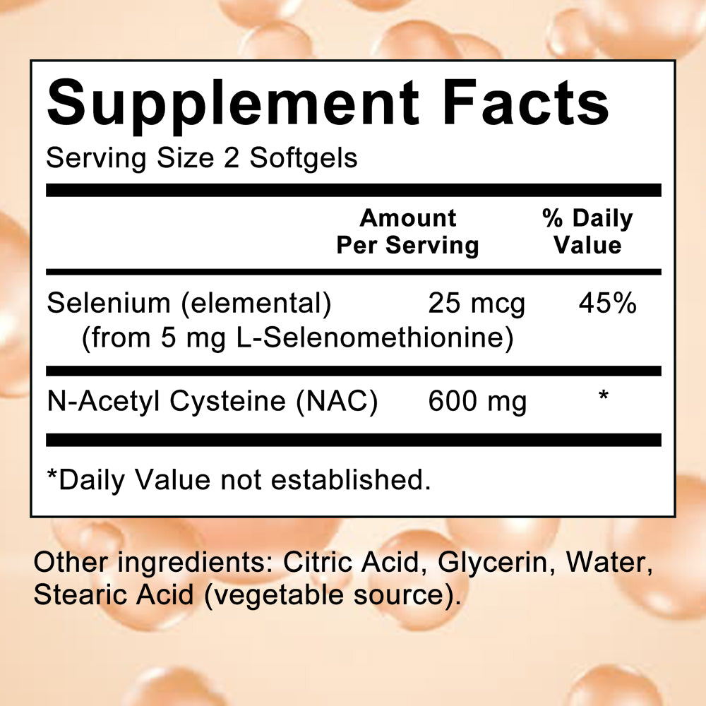 Taoters® NAC N-Acetyl Cysteine Softgels with Selenium
