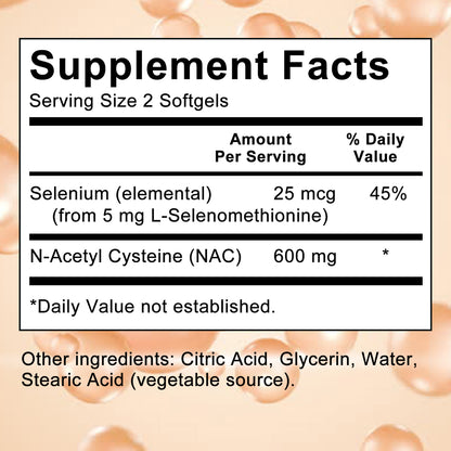 Taoters® NAC N-Acetyl Cysteine Softgels with Selenium