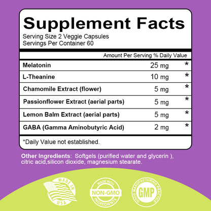 TAOTERS Melatonin 50MG Sleep Support Capsules | Advanced Nighttime Formula | 120 Capsules