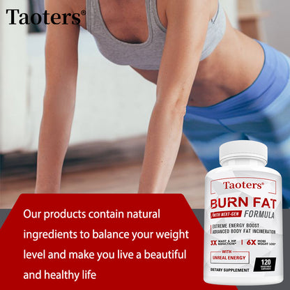 Taoters® Next-Gen Fat Burner Capsules – Advanced Weight Loss & Extreme Energy Boost Supplement (30 Veggie Capsules)
