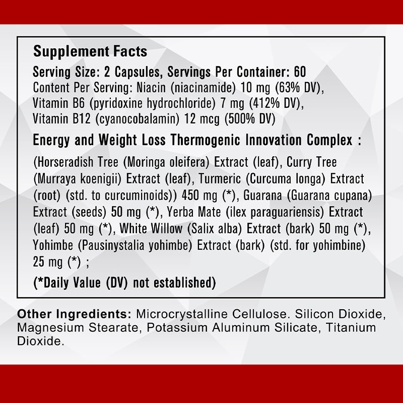 Taoters® Next-Gen Fat Burner Capsules – Advanced Weight Loss & Extreme Energy Boost Supplement (30 Veggie Capsules)