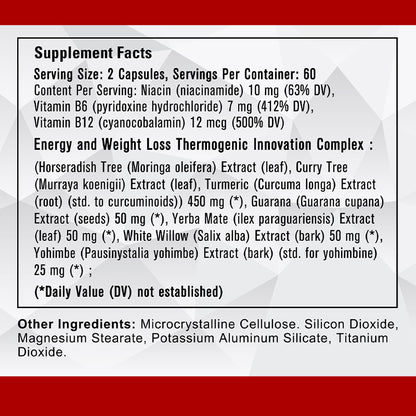 Taoters® Next-Gen Fat Burner Capsules – Advanced Weight Loss & Extreme Energy Boost Supplement (30 Veggie Capsules)