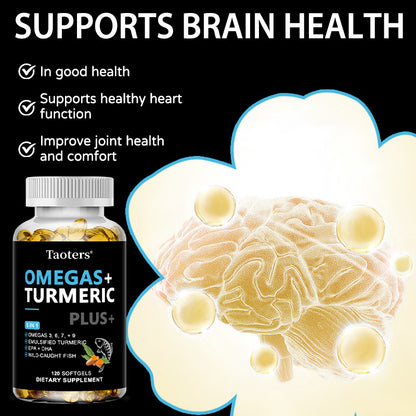 Taoters® Omegas + Turmeric Plus Softgels