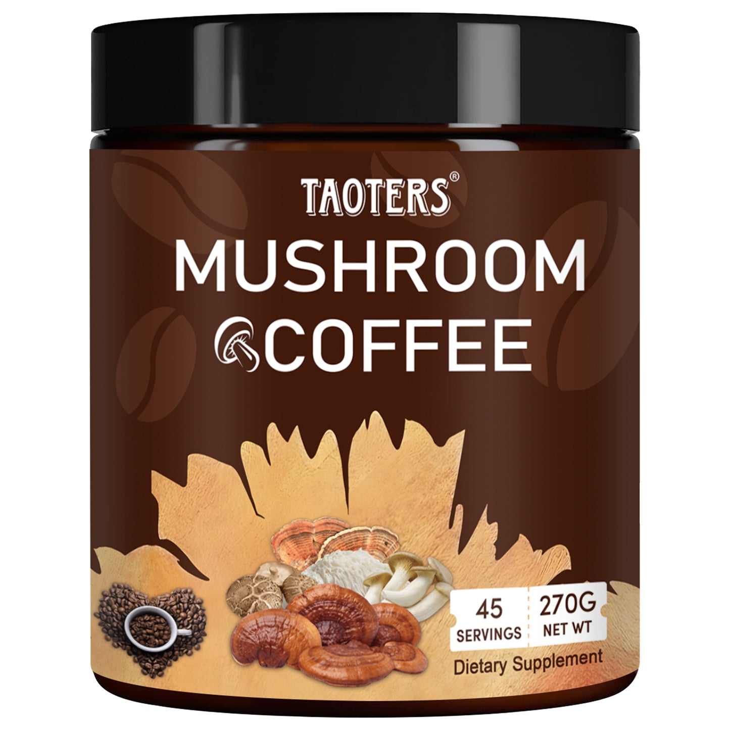 Taoters Mushroom Coffee – Focus Blend | 45 Servings