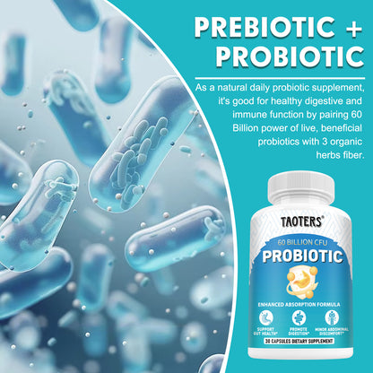 TAOTERS Probiotic 60 Billion CFU – Advanced Gut Health & Digestive Support Formula
