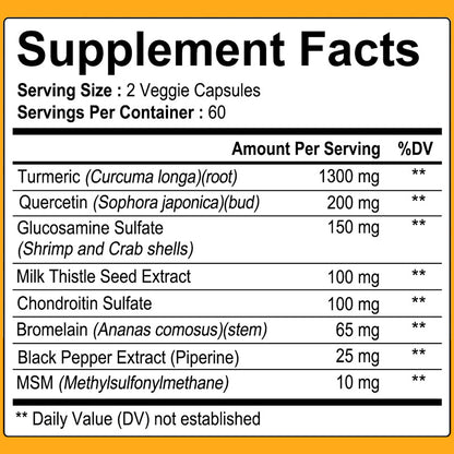 Taoters® Turmeric Curcumin Capsules with Black Pepper & Joint Support Extracts