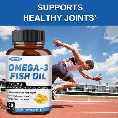 Omega-3 Fish Oil 1280mg – EPA DHA Supplement for Heart, Brain & Immune Support