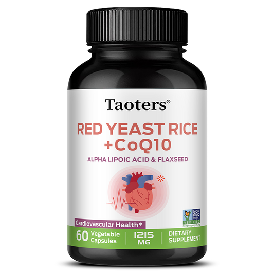 Taoters® Advanced Red Yeast Rice with CoQ10 Capsules for Cardiovascular & Blood Pressure Support