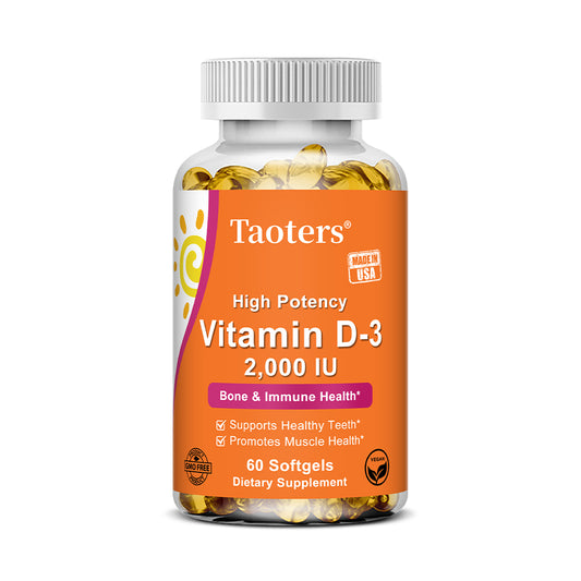 Taoters® High Potency Vitamin D3 Softgels with Bone & Immune Health Support