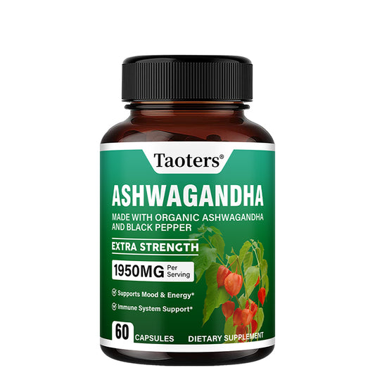 Taoters® Extra Strength Ashwagandha Capsules with Organic Ashwagandha & Black Pepper