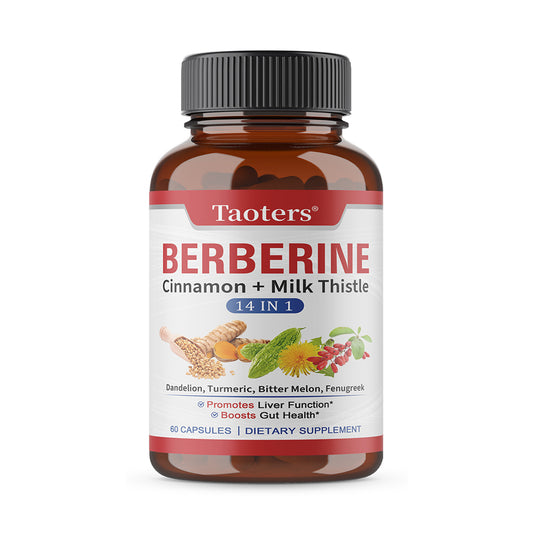 Taoters® Advanced 14-in-1 Berberine Complex with Ceylon Cinnamon, Milk Thistle & Liver Gut Support