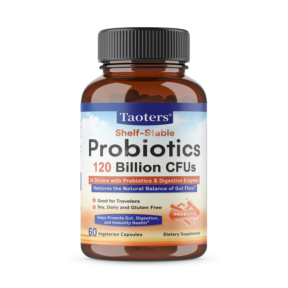 Taoters® Shelf-Stable Probiotics - 34 Strains with Prebiotics & Digestive Enzymes for Gut Health Support