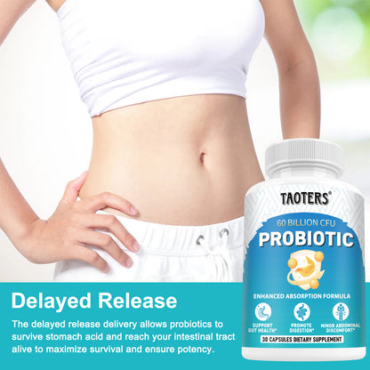 TAOTERS Probiotic 60 Billion CFU – Advanced Gut Health & Digestive Support Formula