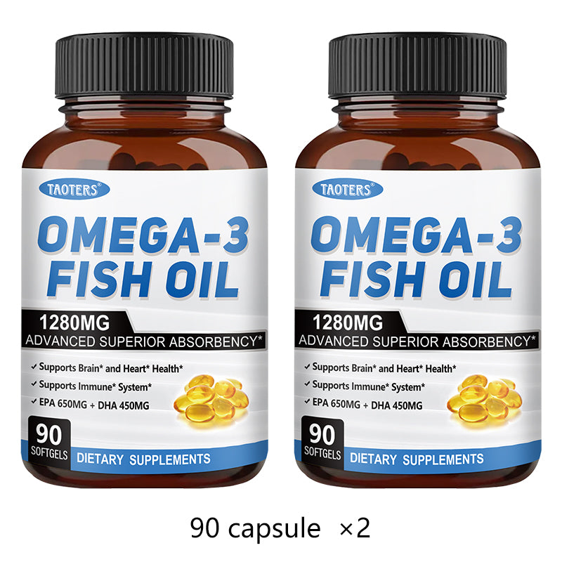 Omega-3 Fish Oil 1280mg – EPA DHA Supplement for Heart, Brain & Immune Support