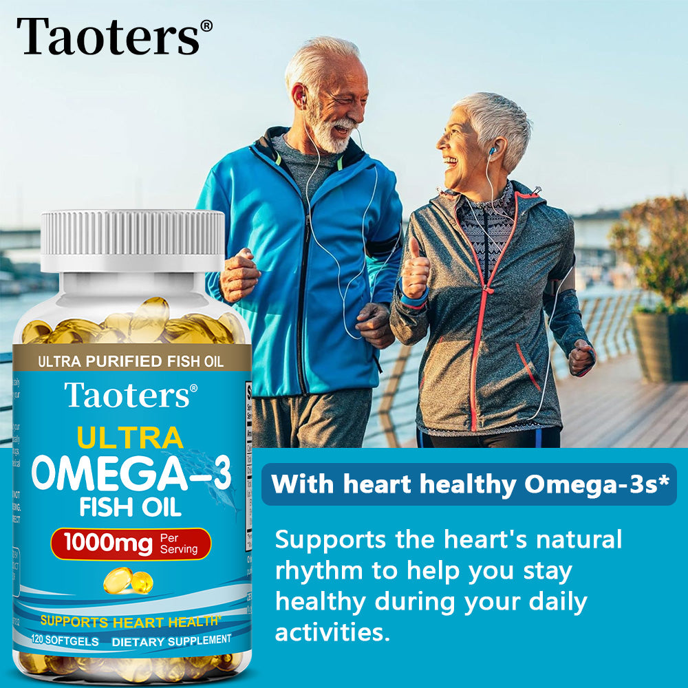 Taoters® Ultra Omega-3 Fish Oil Softgels with High EPA & DHA for Heart & Overall Health