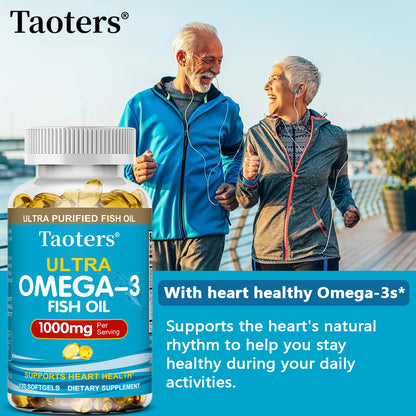 Taoters® Ultra Omega-3 Fish Oil Softgels with High EPA & DHA for Heart & Overall Health