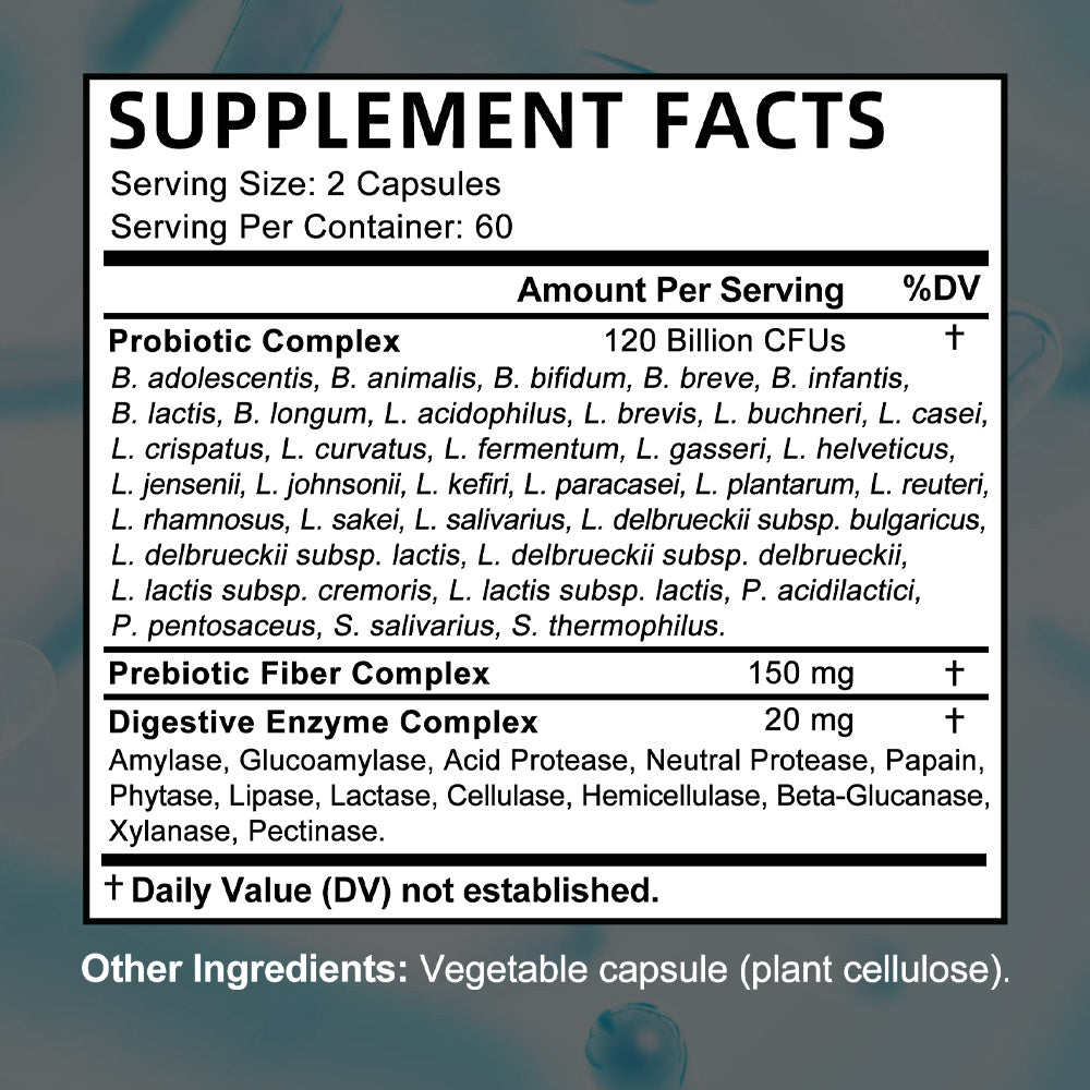 Taoters® Shelf-Stable Probiotics - 34 Strains with Prebiotics & Digestive Enzymes for Gut Health Support
