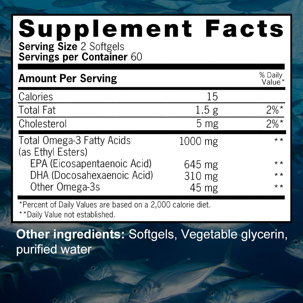 Taoters® Ultra Omega-3 Fish Oil Softgels with High EPA & DHA for Heart & Overall Health