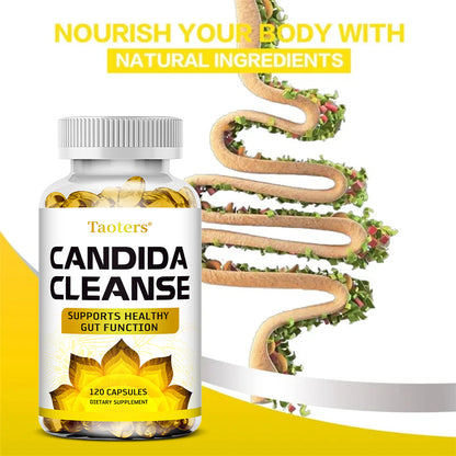 Taoters® Candida Cleanse Supplement Capsules with Oregano Leaf & Probiotics for Gut Health Support