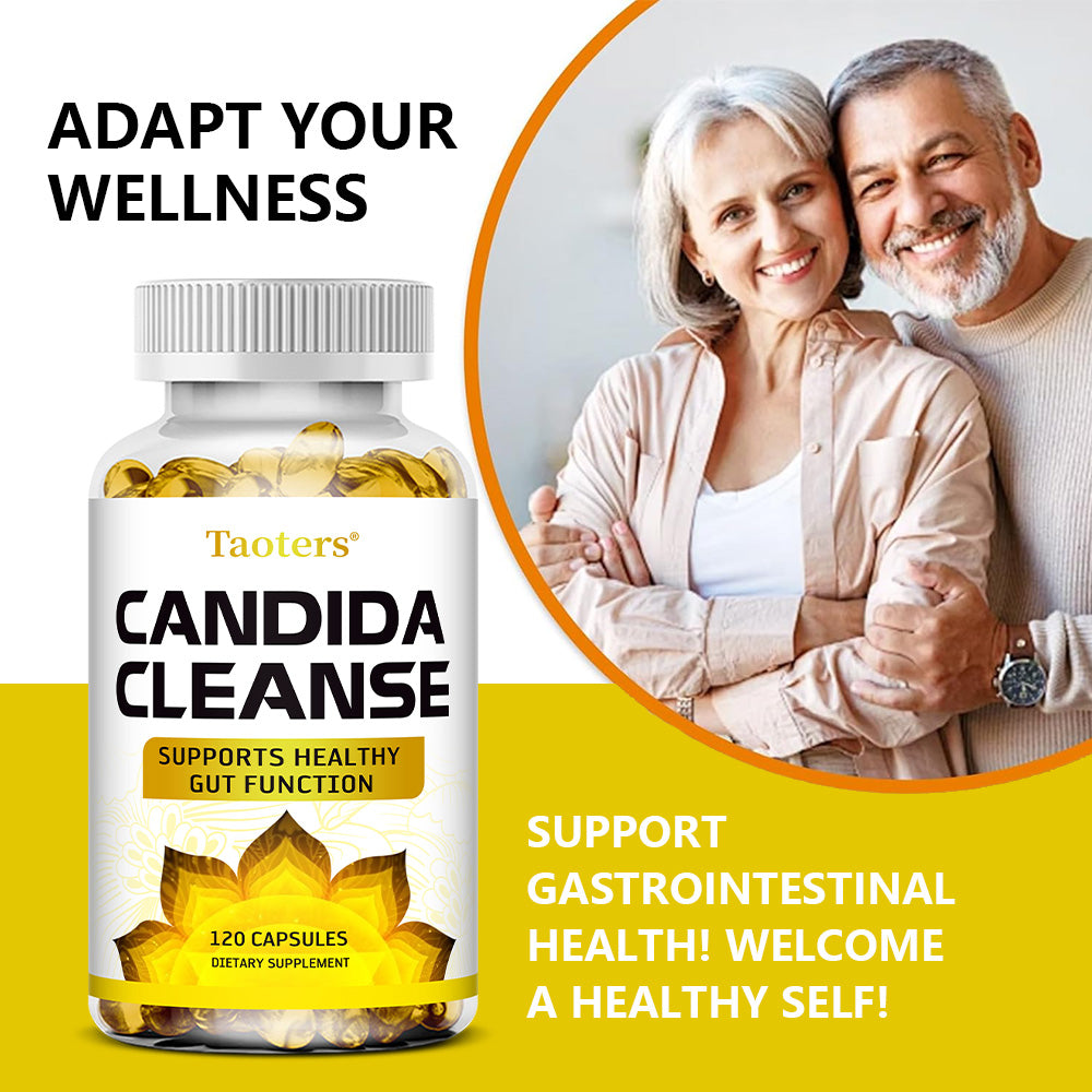Taoters® Candida Cleanse Supplement Capsules with Oregano Leaf & Probiotics for Gut Health Support
