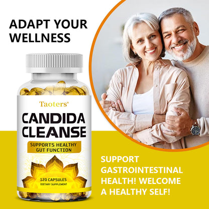 Taoters® Candida Cleanse Supplement Capsules with Oregano Leaf & Probiotics for Gut Health Support