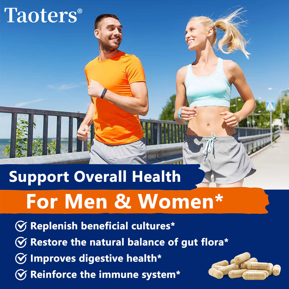 Taoters® Shelf-Stable Probiotics - 34 Strains with Prebiotics & Digestive Enzymes for Gut Health Support