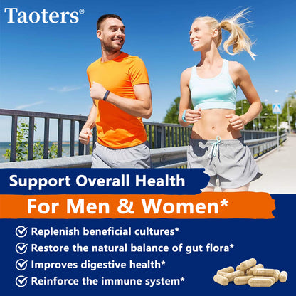 Taoters® Shelf-Stable Probiotics - 34 Strains with Prebiotics & Digestive Enzymes for Gut Health Support