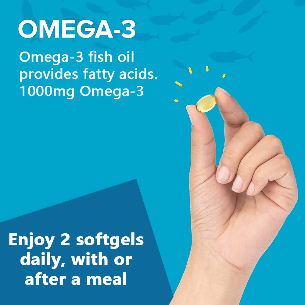 Taoters® Ultra Omega-3 Fish Oil Softgels with High EPA & DHA for Heart & Overall Health
