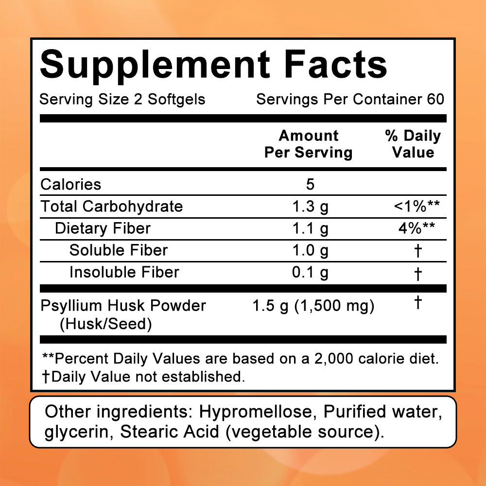 Taoters® Psyllium Husk Softgels for Intestinal & Digestive Health