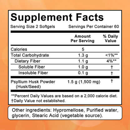 Taoters® Psyllium Husk Softgels for Intestinal & Digestive Health