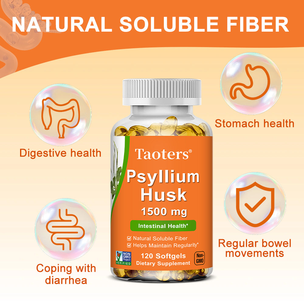 Taoters® Psyllium Husk Softgels for Intestinal & Digestive Health