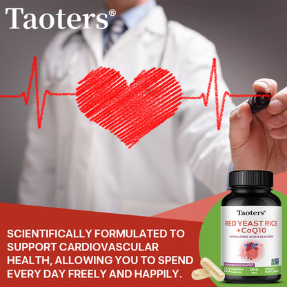 Taoters® Advanced Red Yeast Rice with CoQ10 Capsules for Cardiovascular & Blood Pressure Support