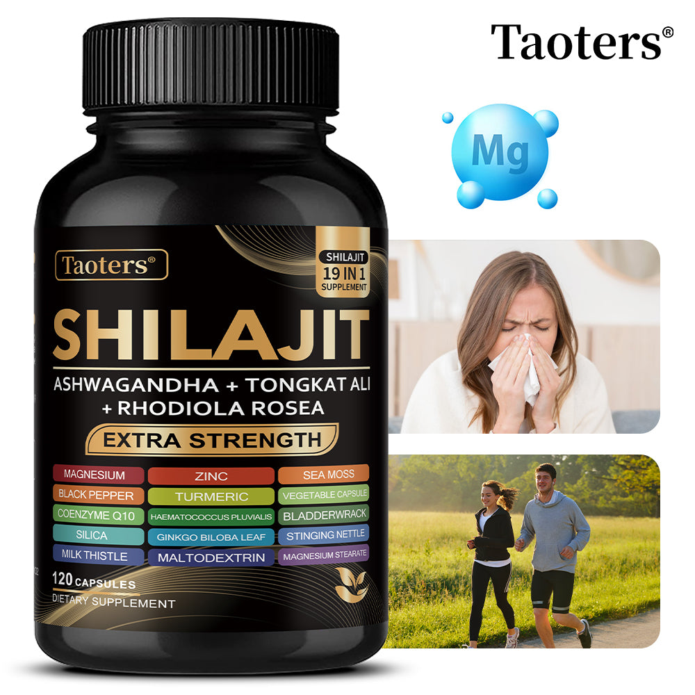 Taoters®  Pure Himalayan Shilajit C apsules (19-in-1) – Extra Strength Complex with Ashwagandha, Tongkat Ali & Rhodiola Rosea for Peak Energy & Vitality